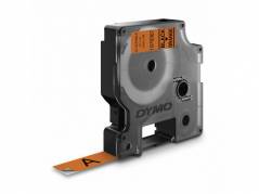 Dymo D1 Durable 1978367 labeltape 12mm sort p&aring; orange