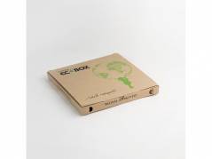 Pizzaæske Ecobox fluorfri 32x32x3cm brun