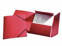 Esselte elastikmappe 3-klap karton A4 rød