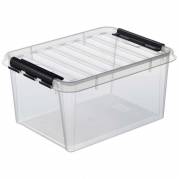 Plastikkasse Smart Store 15 liter 40x30x19cm med låg klar