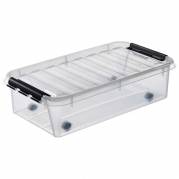 Plastikkasse Smart Store 35 liter 72x40x19cm med låg og hjul klar