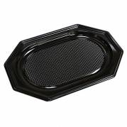 Cateringfad plast 35x25cm oval A-PET sort