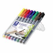 Staedtler Lumocolor M 0,8mm 317WP-8 permanent, sæt a 8 farver