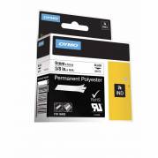 Dymo RhinoPro permanent polytape 18482 9mm x 5,5m sort på hvid