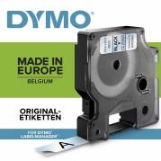 Dymo labeltape D1 6mm 43610 S0720770 sort på klar