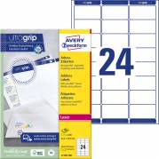 Avery L7159-100 etiketter med QUickPEEL og Ultragrip 63,5x33,9mm
