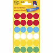 Avery etiketter Ø18mm 3089 assorterede neon farver