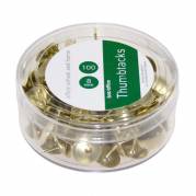 Office tegnestifter messing, 100 stk