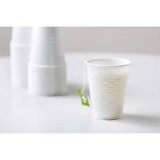 Automatbæger til varme drikke 21cl hvid PS-plast, 100 stk