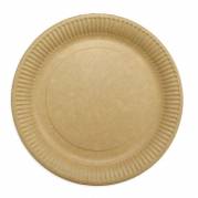 Paptallerken frokost natur Ø23cm brun