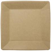 Paptallerken frokost miljøvenlig 23x23cm brun 
