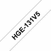 Brother labeltape HGe-131V5 12mm sort på klar