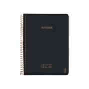 KOZO notesbog A5 Premium Steel linieret sort