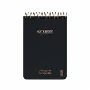 KOZO notesbog A6 Premium linieret 80 sider 100g sort