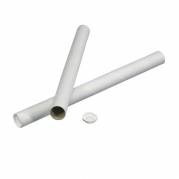 Paprør med låg Ø70 x 2 x 745 mm hvid
