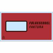 Følgeseddellommer 225x122mm med tryk "Følgeseddel/Faktura"