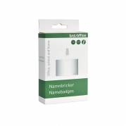 Navneskilte i bl&oslash;d plast liggende format 60x90mm