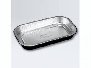 Foliebakke Alu 234x138x30mm, 650ml sort/alu - 120stk/pak