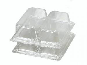 Plastbakke m/hængslet låg 5041 2-rums smørrebrød 44stk/pak