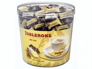 Toblerone chokolade minimix - 0,9 kg/bøtte