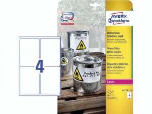 Avery (L4774-20) Holdbare Polyester etiketter 99,1x139mm - 20x4stk