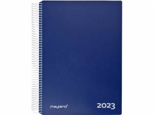 Mayland Timekalender 2023 m/spiral 17x23,5cm - blå