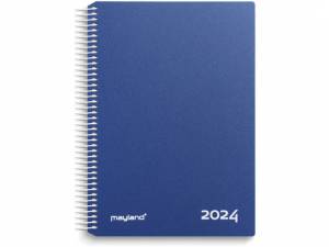 Mayland Timekalender 2024!!!! m/spiral 17x23,5cm - Blå