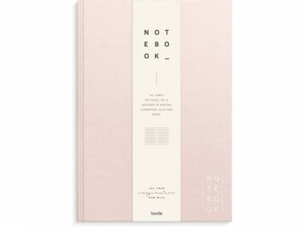 Mayland notebook Textile A4 linieret pink – Vi har alt til kontoret!