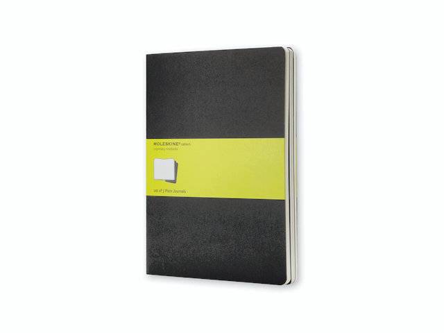 Moleskine notesbog Cahier Journal ulinieret XL 19x25cm sort