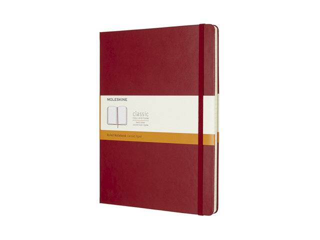 Moleskine notesbog Classic hard linieret XL 19x25cm rød