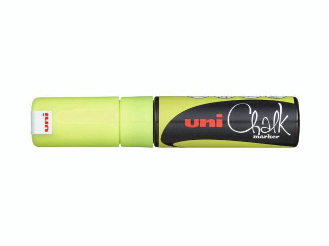 Uni-ball kridt marker PWE-5M til glas- og kridttavler 1,8-2,5mm gul