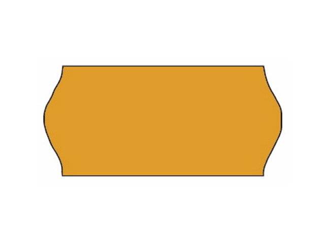 Meto etiket 26x12mm nonpermanent med lim orange, 1500 stk