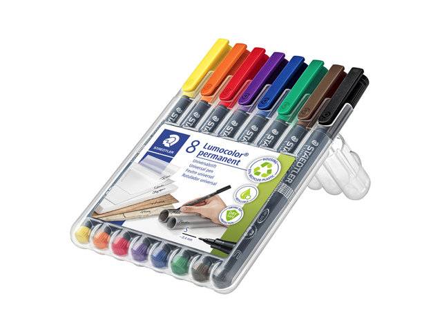 Staedtler Lumocolor OHP-pen  S 0,4mm , 8 ass farver