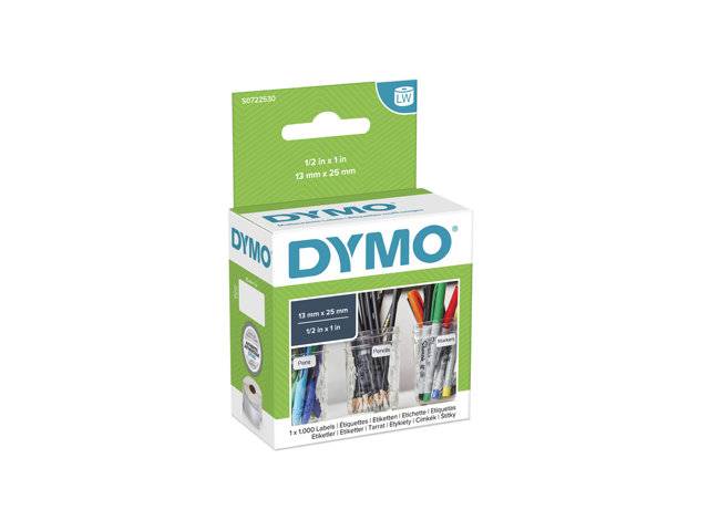 Dymo universaletiketter 13x25mm 11353 S0722530 hvid