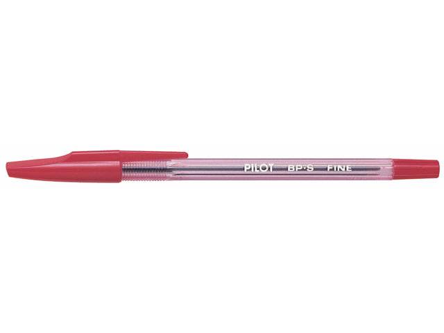 Pilot BP-S-F kuglepen med hætte 0,7mm rød