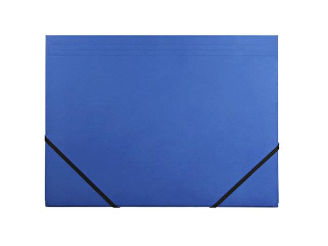 Q-Line elastikmappe A4 med 3 klapper & elastik blå