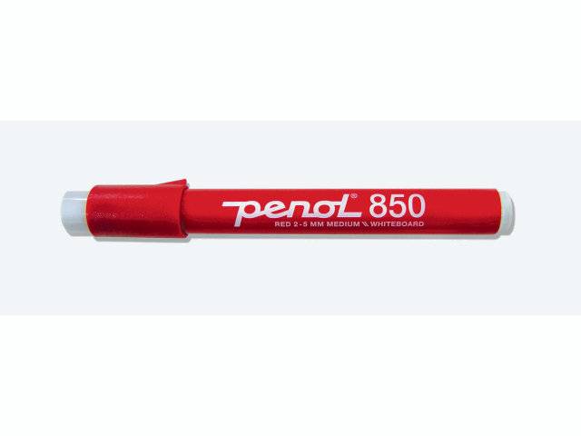 Penol Whiteboardmarker 850 2-5mm med 2-5mm skrå spids rød