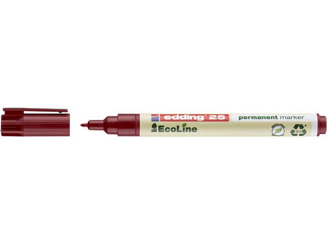 Edding 25 EcoLine permanent marker 1mm rund spids rød
