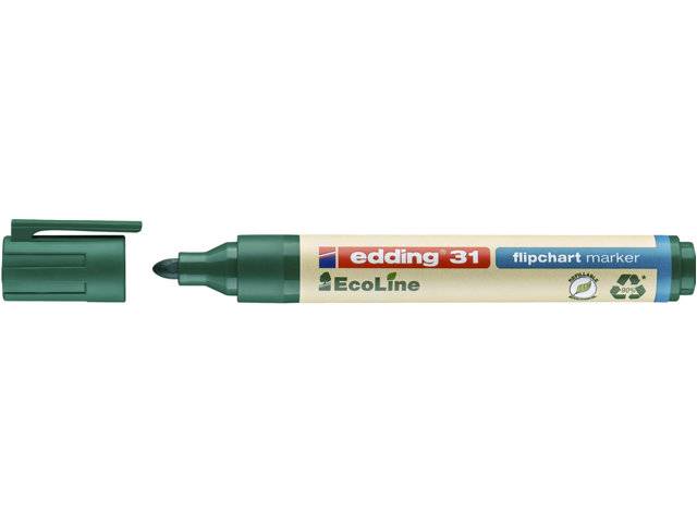 Edding 31 Flipchart EcoLine 1,5-3mm rund spids grøn