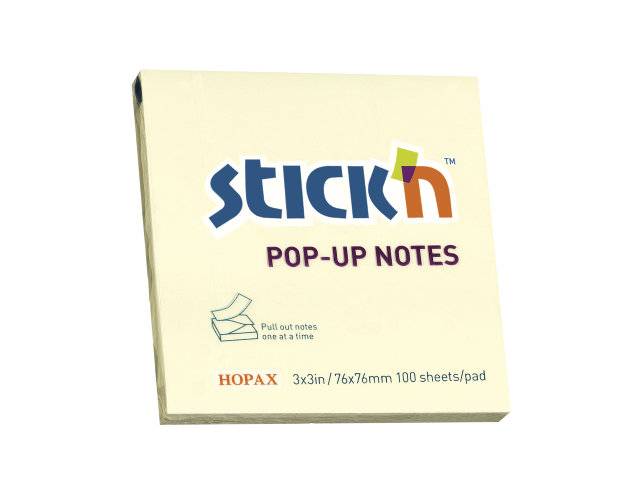 Office Stick N Z-notes selvklæbende 76x76mm gul