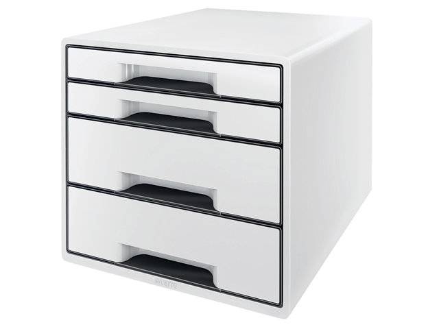 Leitz Desk Cube skuffekabinet med 4 skuffer hvid