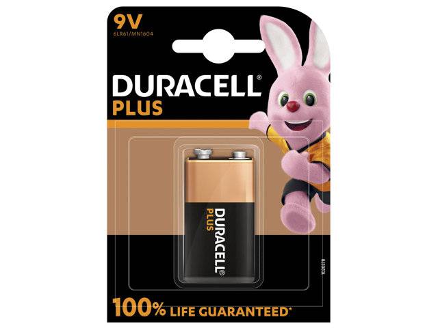 Duracell Plus Power 9V alkaline batteri