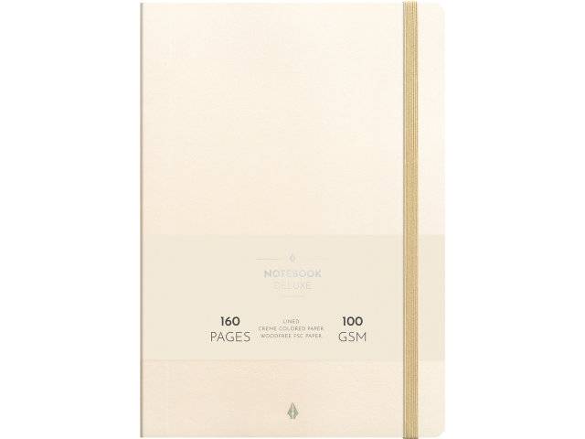 Mayland Notebook Deluxe B5 17,6x25cm linjeret beige