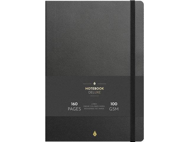Mayland Notebook Deluxe B5 med læderomslag sort
