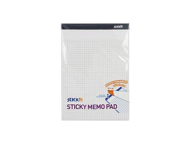 Stick'N selvklæbende notes med tern 178x254mm hvid