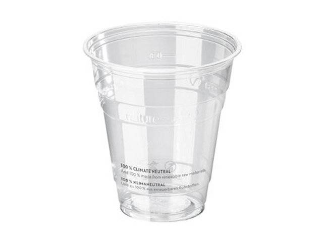Plastikglas PLA miljøvenlig 40cl Ø96mm klar, 50 stk