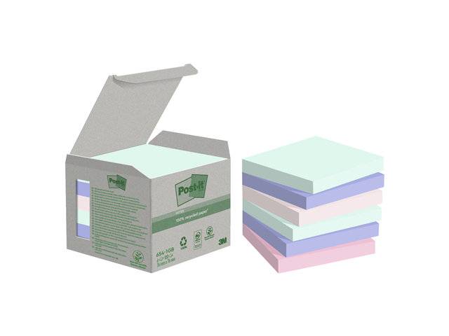 Post-it Recycled Notes 76x76mm assorterede farver