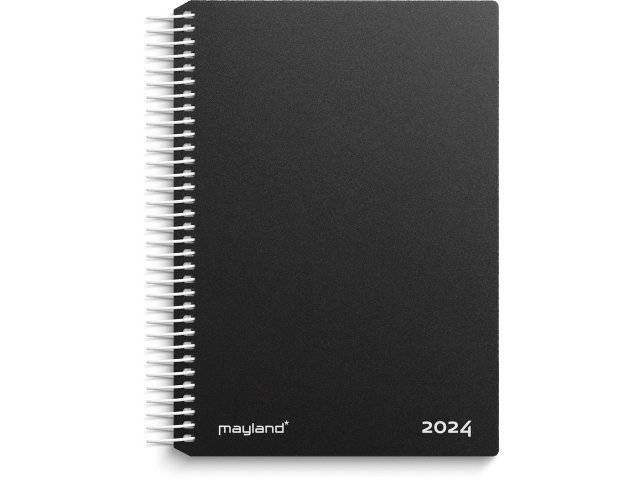 Mayland 2024 Spiralkalender 1 dag 11,7x17,1cm 24210000 sort