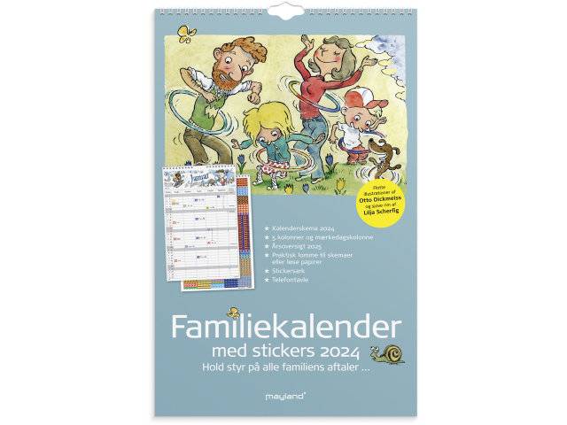 Mayland 2024 Familiekalender med 5 kolonner 27x42cm 24066240