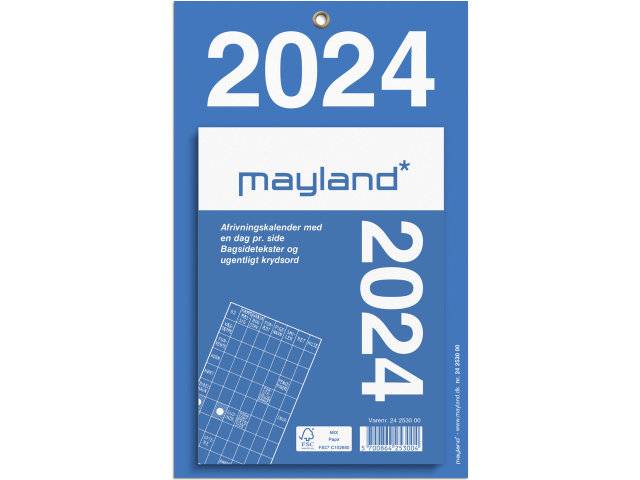 Mayland 2024 Kontorafrivningskalender med bagsidetekst 24253000